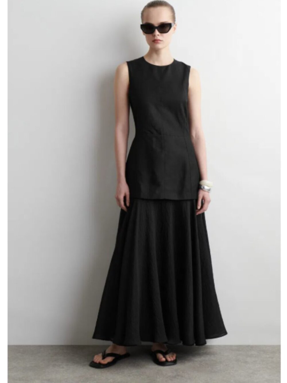 COS Layered Peplum Dress - Size: XXS
